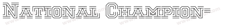 National Champion字体转换